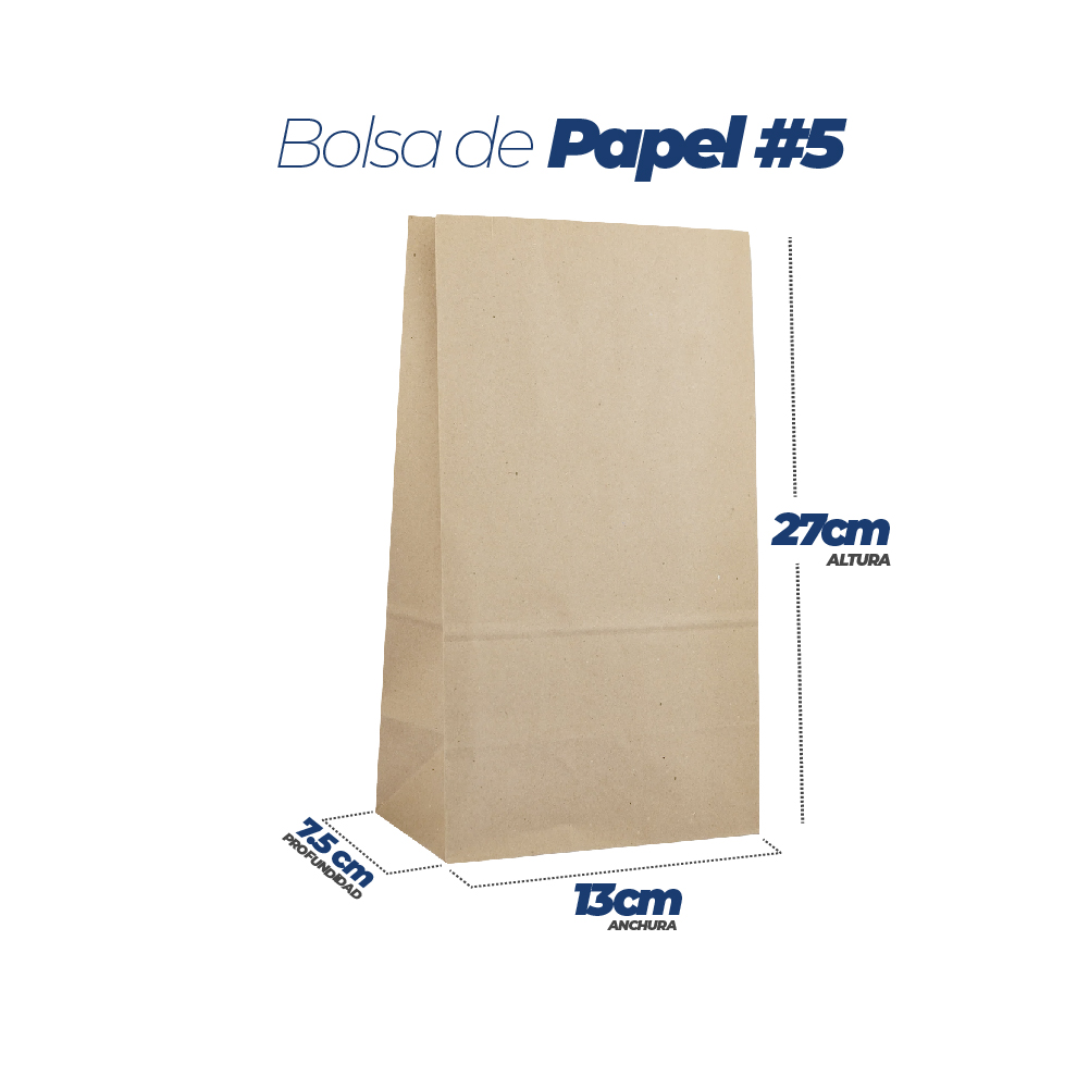 BOLSA DE PAPEL No.5 500pc