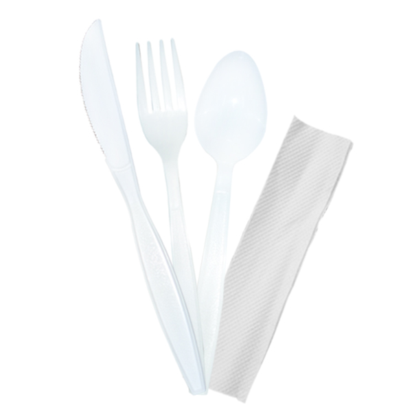 Fork + Knife + teaspoon + Napkin Kit 250pc