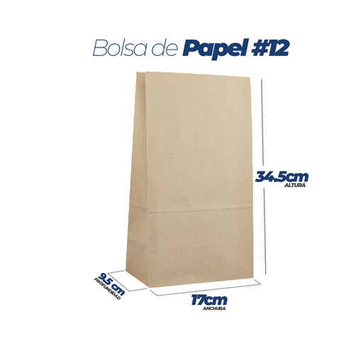 [BOPAK12] BOLSA DE PAPEL No.12 500pc