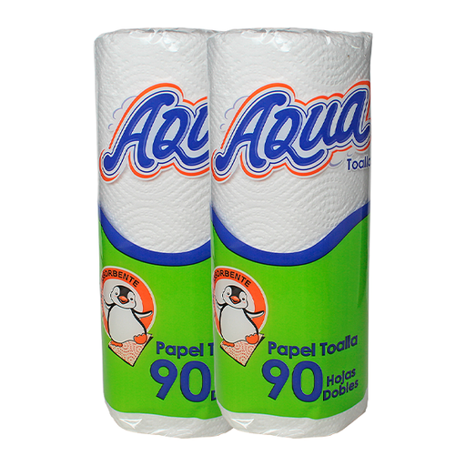 [PTBL90-1X24] Papel Toalla Aqua Blanco 90Hojas 24 rollos