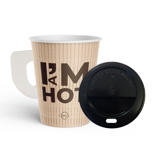 Vaso de Cafe de 6oz con Asa con Tapa Viajera